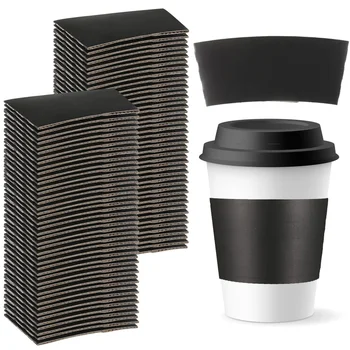 Индивидуальный продукт, Полностью изготовленные на заказ одноразовые бумажные рукава для кофейных чашек, пригодные для вторичной переработки Крафт-рукава для кофейных чашек