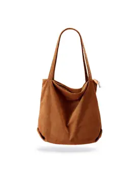 Корейская модная вельветовая холщовая сумка, повседневная хозяйственная сумка большой емкости, простая водонепроницаемая сумка через плечо в стиле ретро
