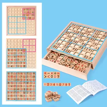 Креативная деревянная доска судоку, головоломка, настольная игра для родителей и детей, математика, логическое мышление, развивающая игрушка в подарок