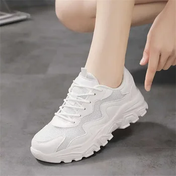 кроссовки для бега на шнуровке с большой подошвой, женские дизайнерские туфли, спортивные красивые сапатени, импортированные импортерами YDX1