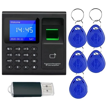 Машина учета рабочего времени, пароль по отпечатку пальца, часы для сотрудника со сканированием пальцев, RFID и пробиванием PIN-кода В одном прочном