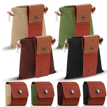Мини-сумка Molle, уличная портативная кожаная холщовая сумка для фуражировки, складная поясная сумка для рукоделия, грибы для кемпинга, свободные руки, для кемпинга