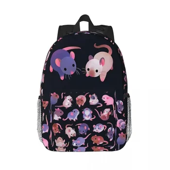 Модные рюкзаки цвета крысы для подростков, сумки для книг, школьные сумки для студентов, дорожный рюкзак, сумка через плечо Большой емкости
