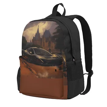 Мощный рюкзак для спортивного автомобиля, мужские готические мистические большие рюкзаки, полиэстеровые школьные сумки для отдыха, дорожный красочный рюкзак
