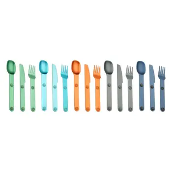 Набор столовых приборов для кемпинга Многоразовая кухонная посуда Нож, ложка, вилка, набор посуды для кемпинга, посуда для путешествий, походов, барбекю, ресторана для пикника