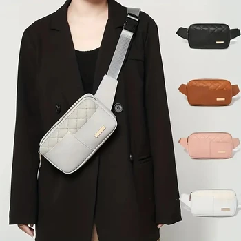 Новая поясная сумка, нагрудная сумка с ромбовидной сеткой, простая модная сумка через плечо, Женская спортивная сумка через плечо на открытом воздухе