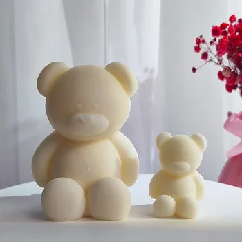 Новая форма для свечей в виде медведя для свечей ручной работы Силиконовые формы Силиконовые поделки Принадлежности для изготовления свечей Подарочные украшения для дома