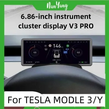 Новейшая модель 3 Y H6 с мини-экраном, комбинация приборов, датчики спидометра, дисплей приборной панели для Tesla 2017-2023