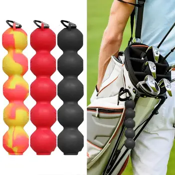 НОВЫЙ портативный защитный чехол для мяча для гольфа, силиконовый чехол для мяча для гольфа, 5 мячей, спортивные аксессуары для тренировок по гольфу, 3 цвета