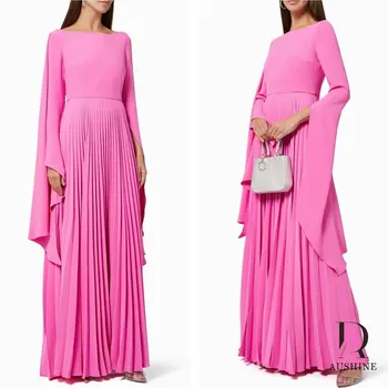 Платье Aushine Длиной до пола, Роскошное вечернее платье для дня рождения с длинными рукавами, Летние Элегантные Свадебные платья для женщин Arab 2024
