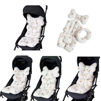 Подушка для детской коляски с мультяшным принтом, мягкий и удобный вкладыш для детских колясок