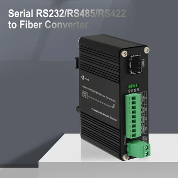 Последовательный преобразователь RS232 RS485 RS422 в оптоволокно Высокоскоростной оптический модем 100 Мбит /с со слотом SFP 12-48 В постоянного тока на входе