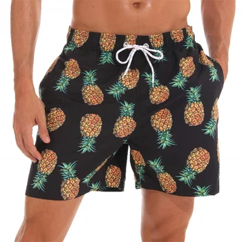 Простой изображением ананаса пляжные шорты брюки для мужчин 3D печати доски для серфинга шорты лето Гавайи купальник плавки шорты холодный лед