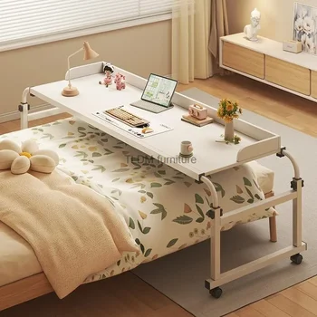 Регулируемый по длине и высоте Стол на колесиках, Компьютерный стол, Письменный стол для домашнего офиса, стол для ноутбука, Столешница для ноутбука, диван-кровать Поперек кровати