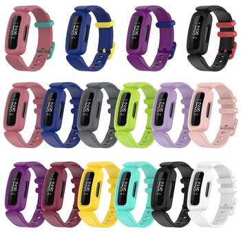 Ремешки для детских силиконовых водонепроницаемых браслетов Fitbit Ace 3, аксессуары для спортивных часов, замена ремешка для часов Fitbit Ace 3 для мальчиков и девочек