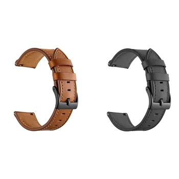 Ремешок для часов из искусственной кожи, ремешок для часов Huawei, браслет 22 мм, браслет для Huawei, универсальная модель, Черный, простой в использовании