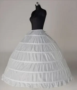 Свадебные аксессуары Vestido Longo Бальное платье Нижняя юбка с кринолином 6 Обручей Нижние юбки