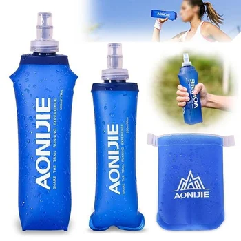 Спорт на открытом воздухе Складная мягкая бутылка для воды TPU Сумка для воды Оборудование для гидратации марафонского бега