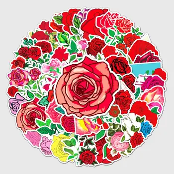 Стационарная наклейка с розой для скрапбукинга в виде цветка