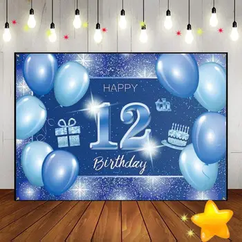 Счастливый 12-й день рождения Smash Cake Boy Фон Hotwheels Баннер Школьное украшение Детский Винтажный игровой автомат Девочка с воздушным шаром