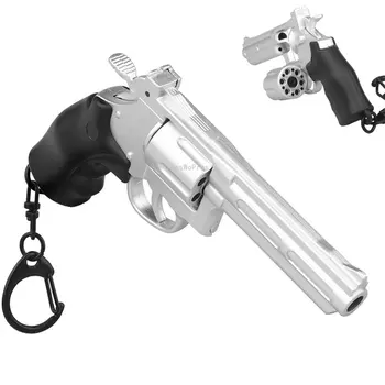 Тактический Мини-пистолет-брелок для ключей, Охотничий револьвер, Форма пистолета, Брелок для ключей, Подвеска для рюкзака, Подарочная игрушка