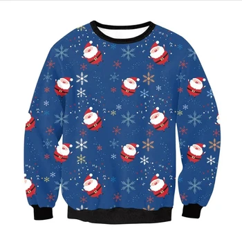Толстовка с капюшоном Ugly Christmas Crew, толстовка с 3D забавным подарком Санта-Клауса, Мужская одежда большого размера, пуловер, уличный топ для вечеринки.