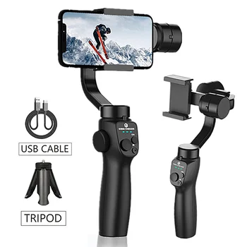 Умный 3-осевой складной ручной карданный стабилизатор F10 со штативом для смартфона iphone Samsuny Selfie Stick для видео с защитой от встряхивания