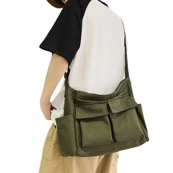 Универсальная женская холщовая сумка через плечо, вместительные и модные сумки через плечо для зимы