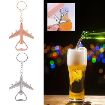 Уникальный брелок для самолетов, металлический брелок для ключей с открывалкой для бутылок, модный кулон для женщин