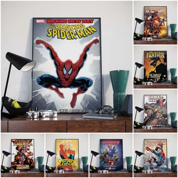 Фильмы Disney Marvel, фотографии супергероев, Халк, Человек-паук, современное искусство, домашний Декор стен, гостиная, качественные плакаты на холсте, живопись