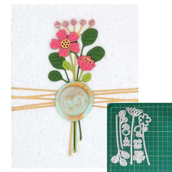 Штампы для резки металла с листьями цветов и травы, штамповка для скрапбукинга, изготовление открыток, шаблон для тиснения