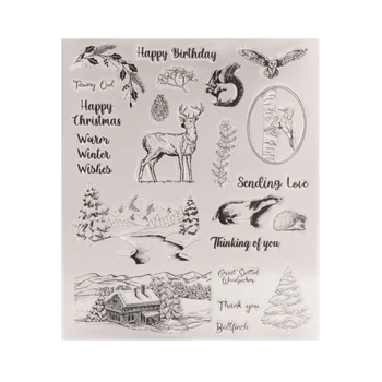 Штампы для скрапбукинга для самостоятельного изготовления рождественских открыток-приглашений